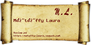 Mátéffy Laura névjegykártya